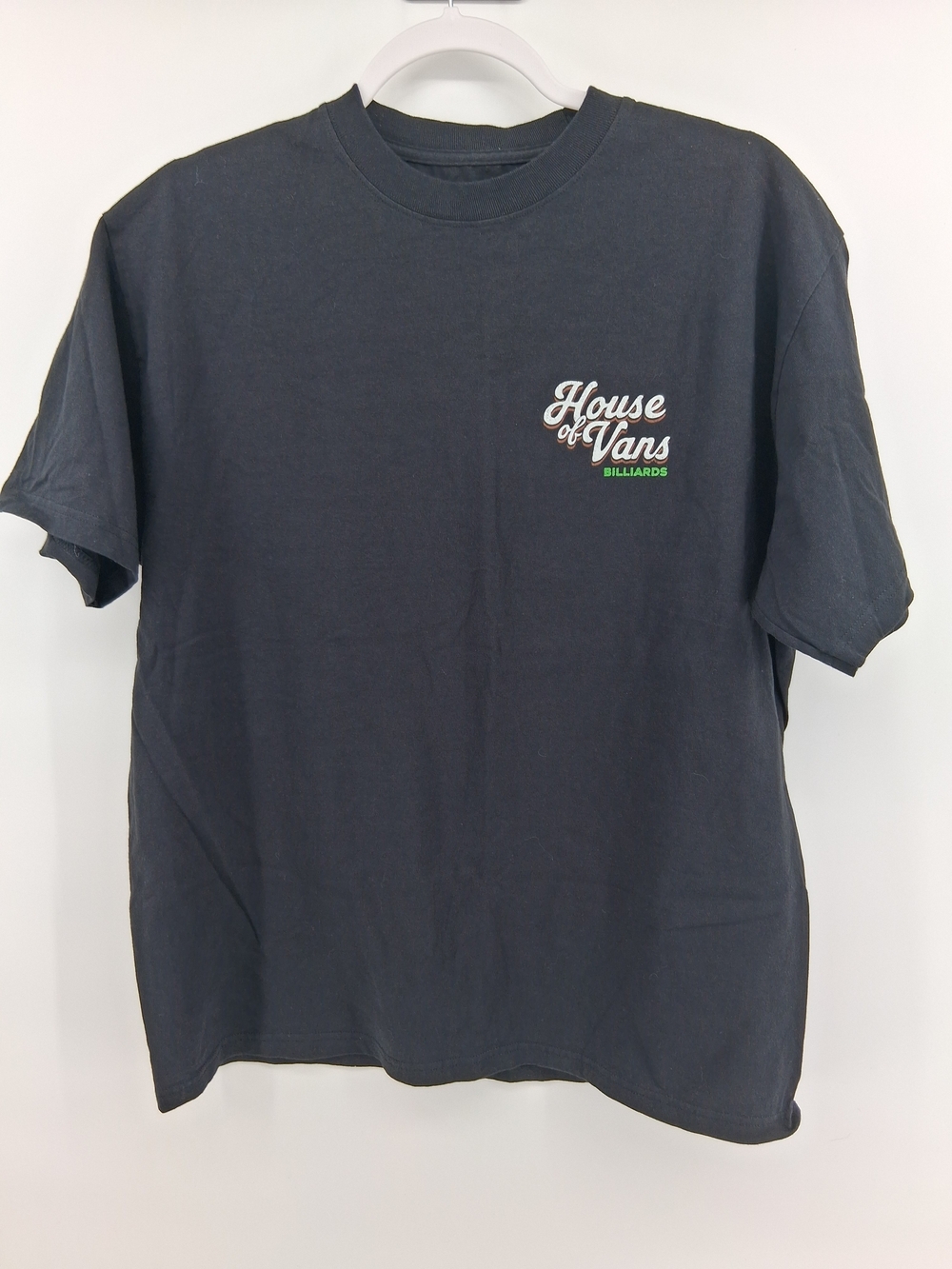 Vans Black Short Sleeve 'House of Vans' Tee with Small Chest Logo
